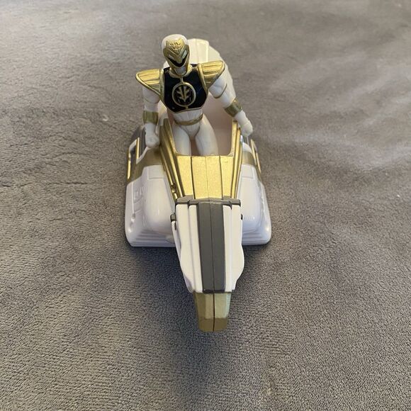 1995 Saban Mighty Morphin Power Rangers Gold Figure And Vehicle - Picture 1 of 9